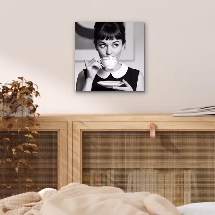 Portret - Thee - Vrouw aluminium wit klein -sfeer3