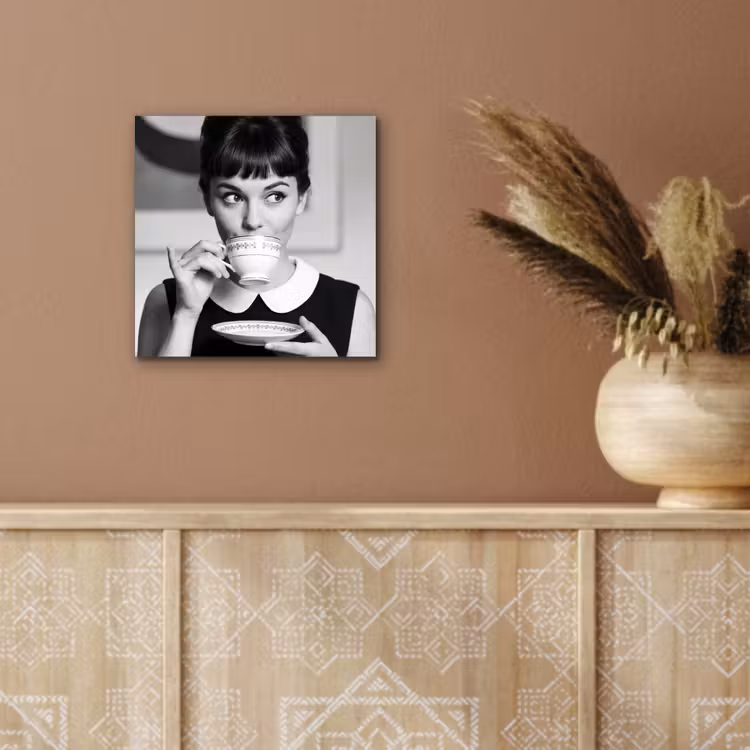 Portret - Thee - Vrouw aluminium wit klein -sfeer4