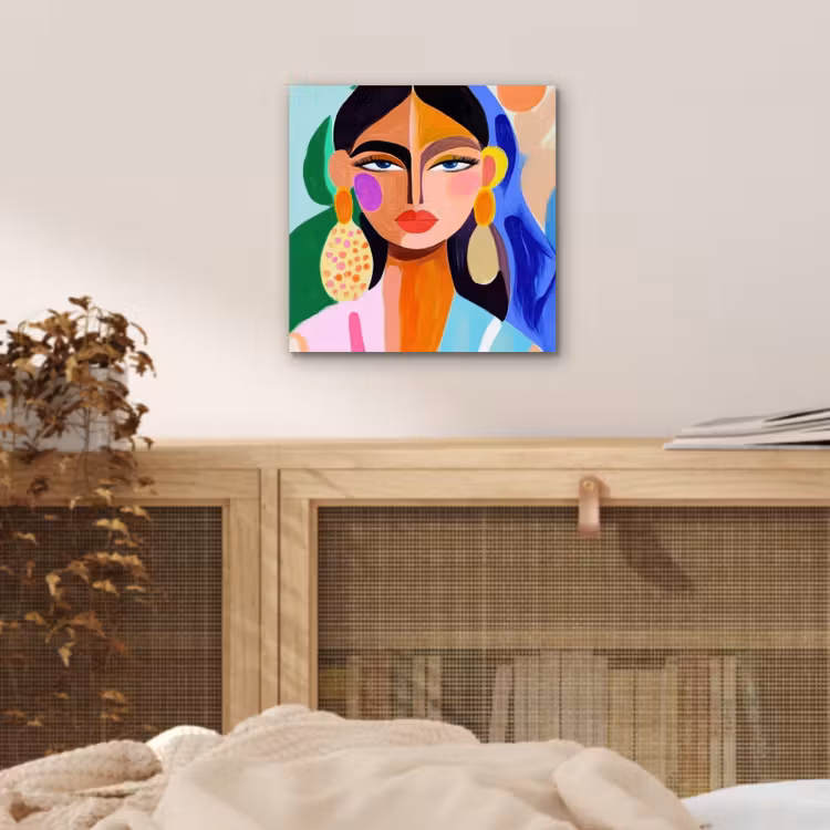 Portret - Vrouw - Modern aluminium wit klein -sfeer3