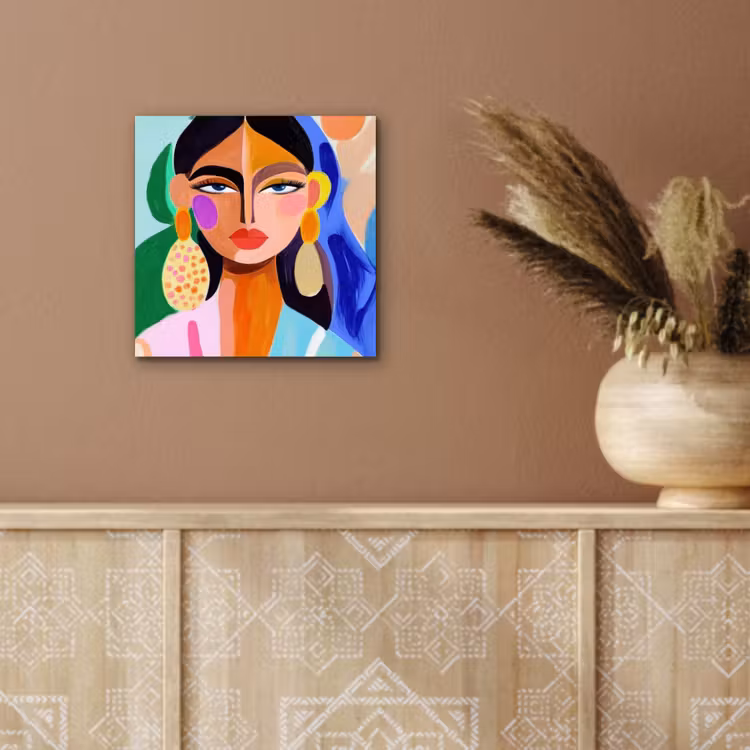 Portret - Vrouw - Modern aluminium wit klein -sfeer4