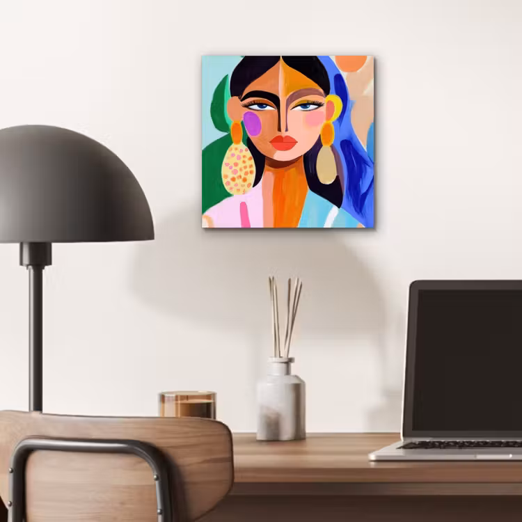 Portret - Vrouw - Modern aluminium wit klein -sfeer5