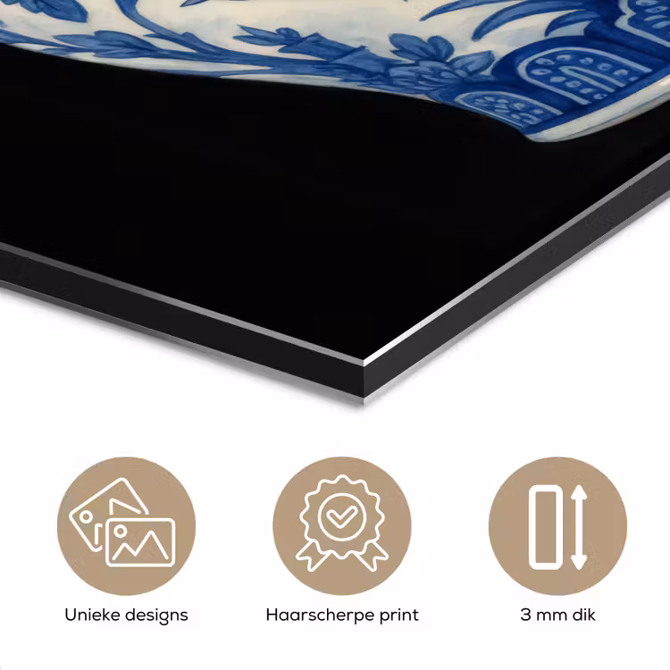 Pot - Delfts Blauw - Bloemen aluminium wit klein -closeup_NL