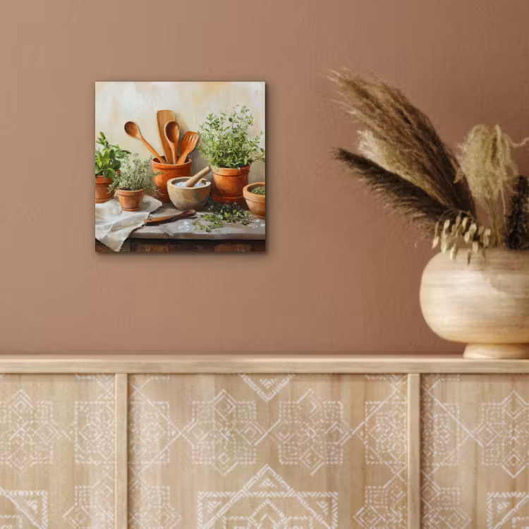 Potten - Kruiden - Hout aluminium wit klein -sfeer4