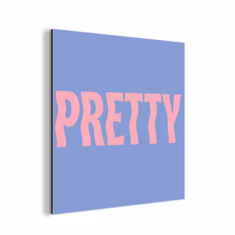 Pretty - Roze - Blauw - Golvend aluminium wit klein -3d