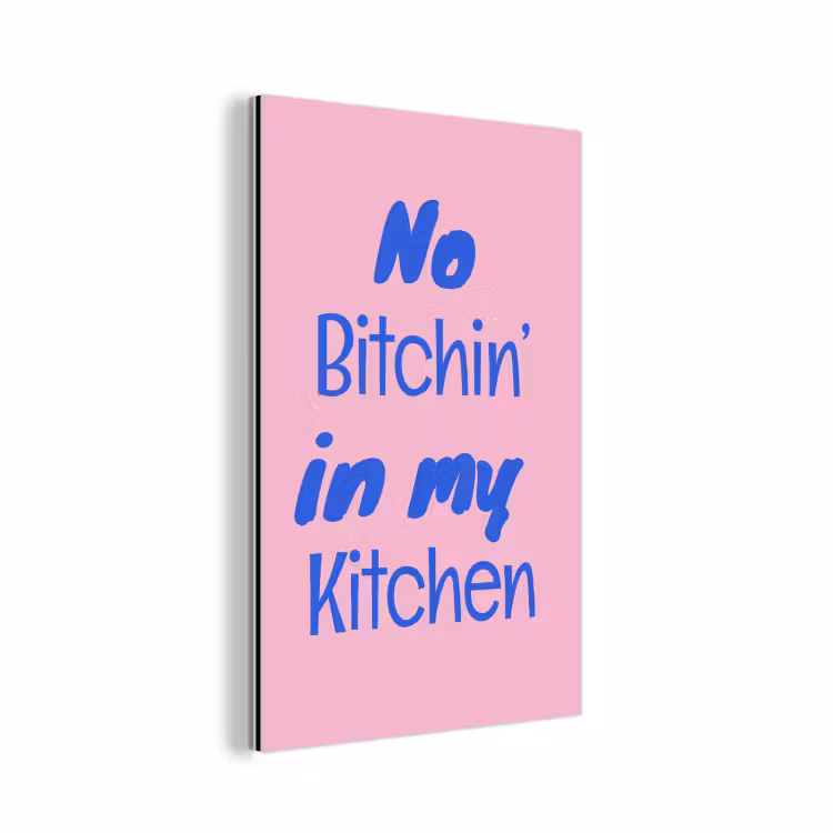 Quote - Blauw - Lettertype - Keuken aluminium wit klein -3d