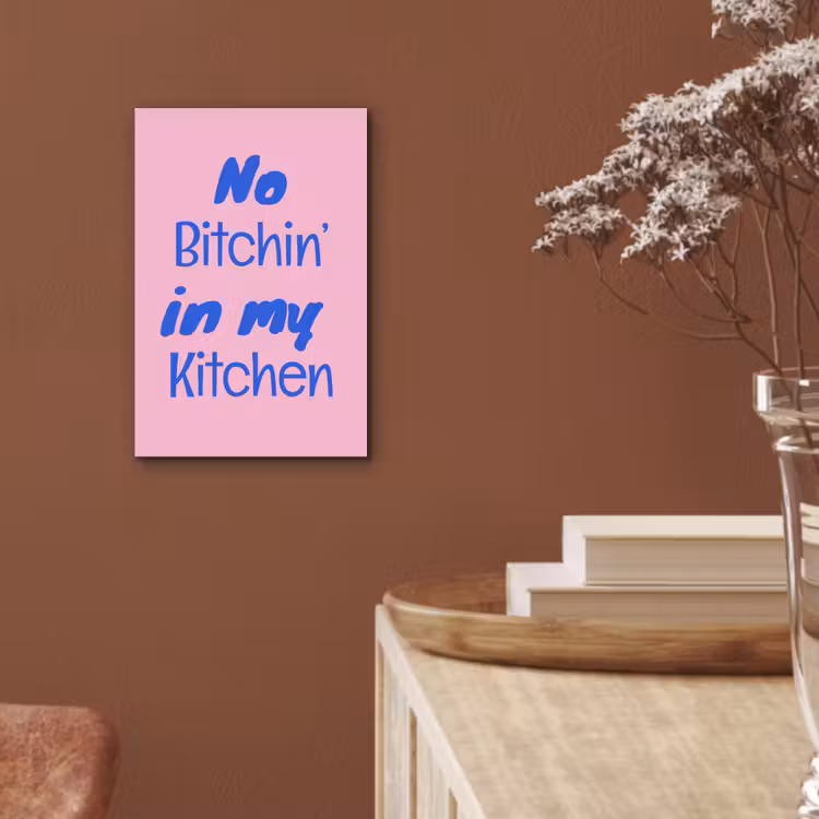 Quote - Blauw - Lettertype - Keuken aluminium wit klein -sfeer4