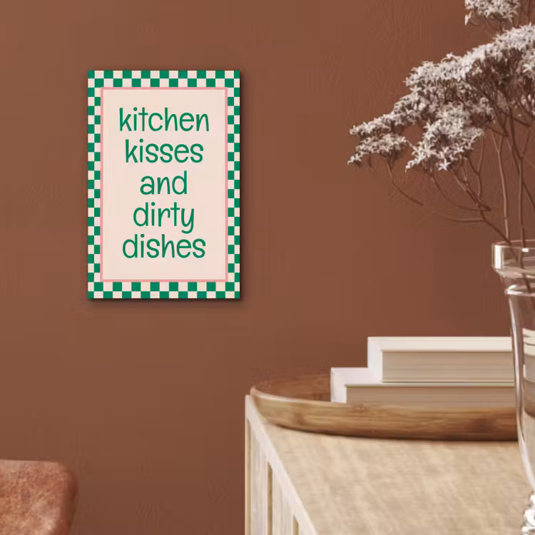 Quote - Groen - Geblokt - Keuken aluminium wit klein -sfeer4