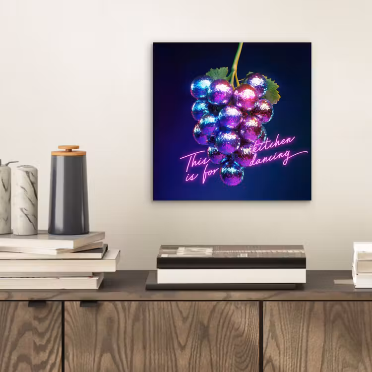 Quote - Neon - Disco - Druiven aluminium wit klein -sfeer1