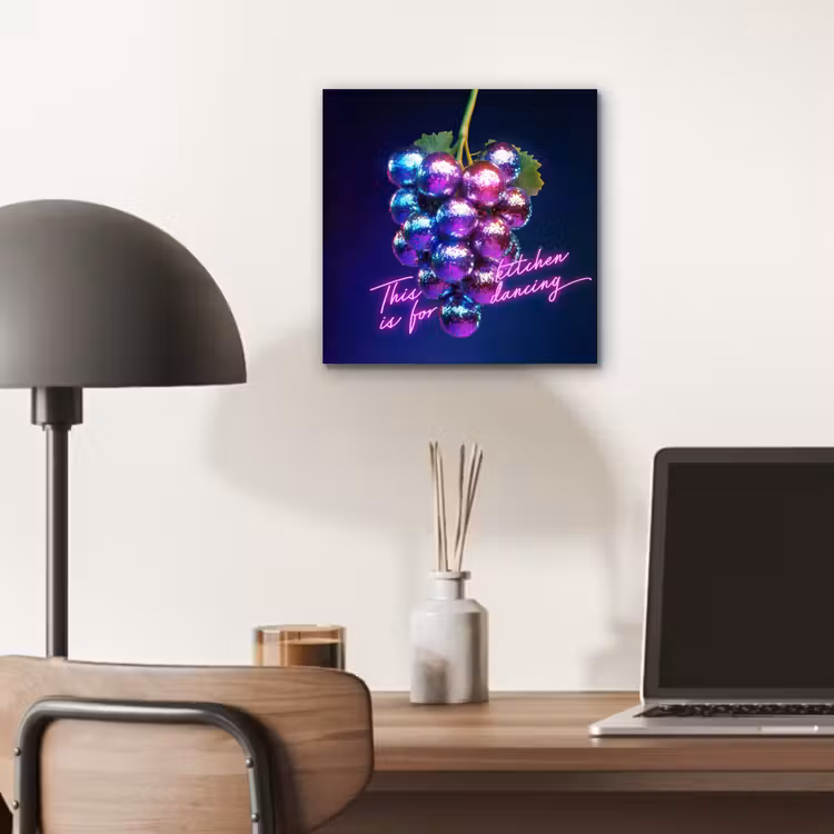 Quote - Neon - Disco - Druiven aluminium wit klein -sfeer5