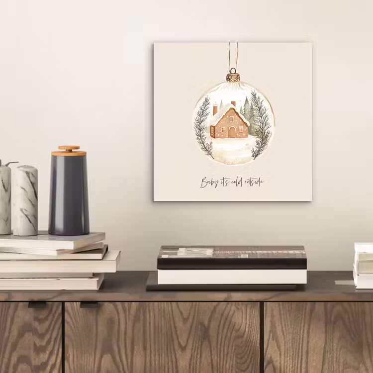 Quote - Winter - Kerst - Beige - Kerstbal aluminium wit klein -sfeer1