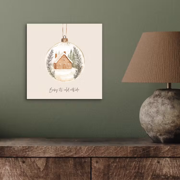 Quote - Winter - Kerst - Beige - Kerstbal aluminium wit klein -sfeer2