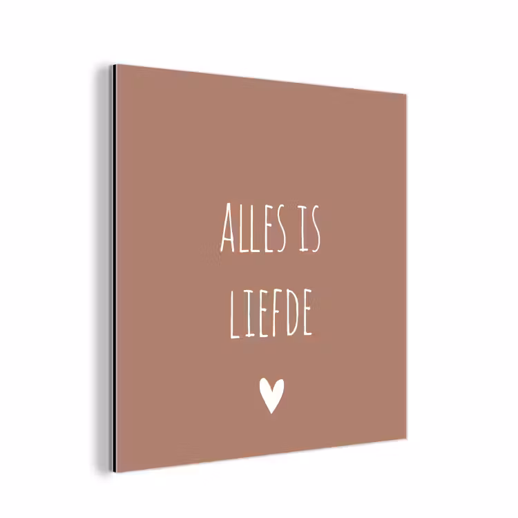 Quotes - Alles is liefde - Spreuken - Bløf aluminium wit klein -3d
