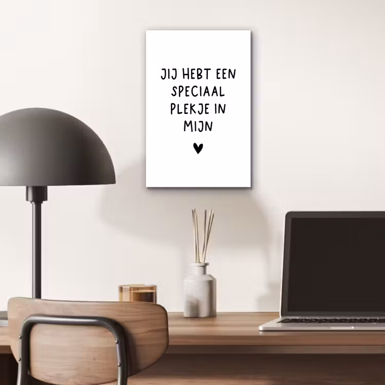 Quotes - Een speciaal plekje in mijn hart - Spreuken aluminium wit klein -sfeer5