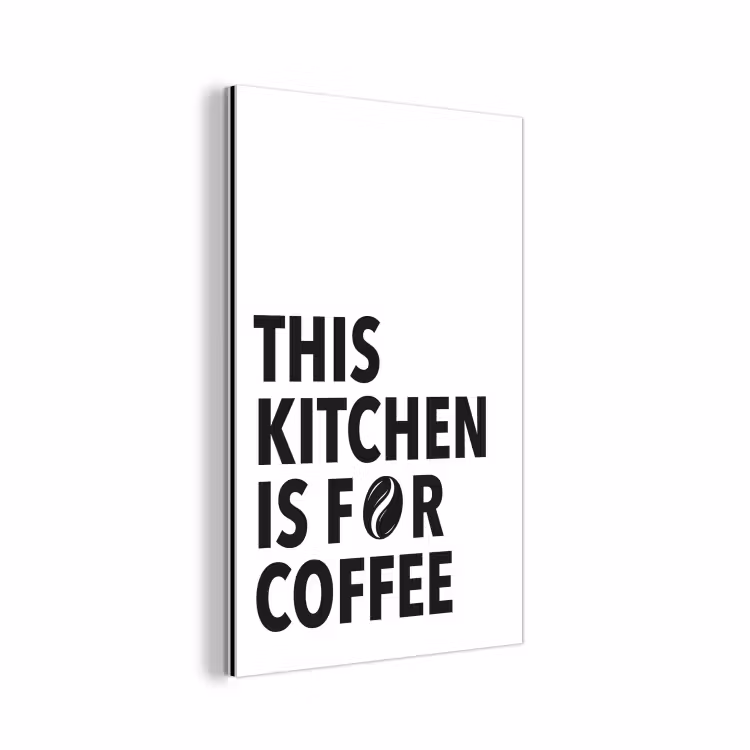 Quotes - Koffie - Bonen - Modern aluminium wit klein -3d
