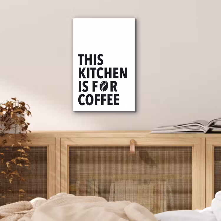 Quotes - Koffie - Bonen - Modern aluminium wit klein -sfeer3