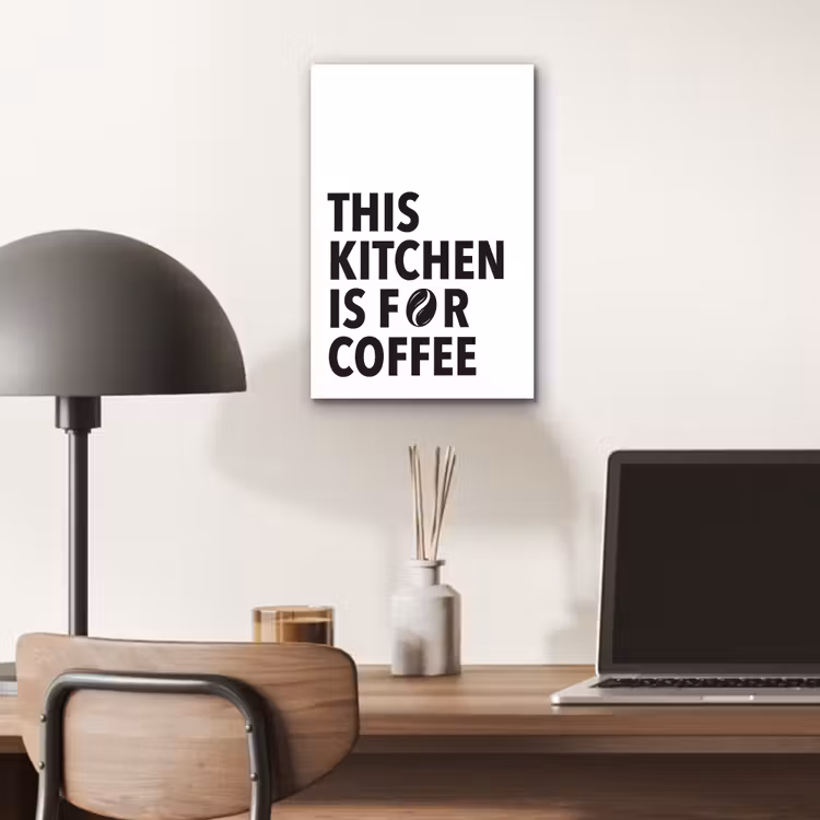 Quotes - Koffie - Bonen - Modern aluminium wit klein -sfeer5