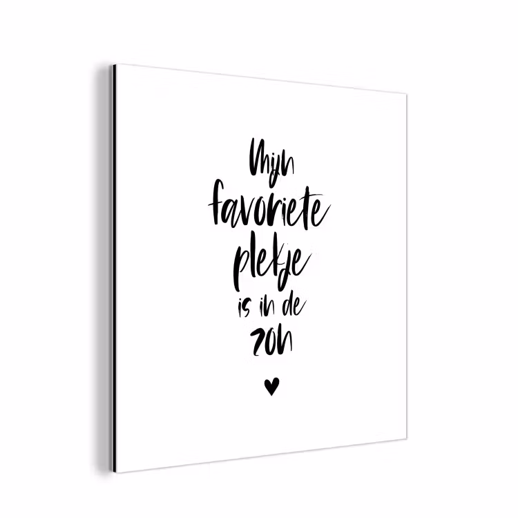 Quotes - Mijn favoriete plekje in in de zon - Zomer - Zon - Tekst aluminium wit klein -3d