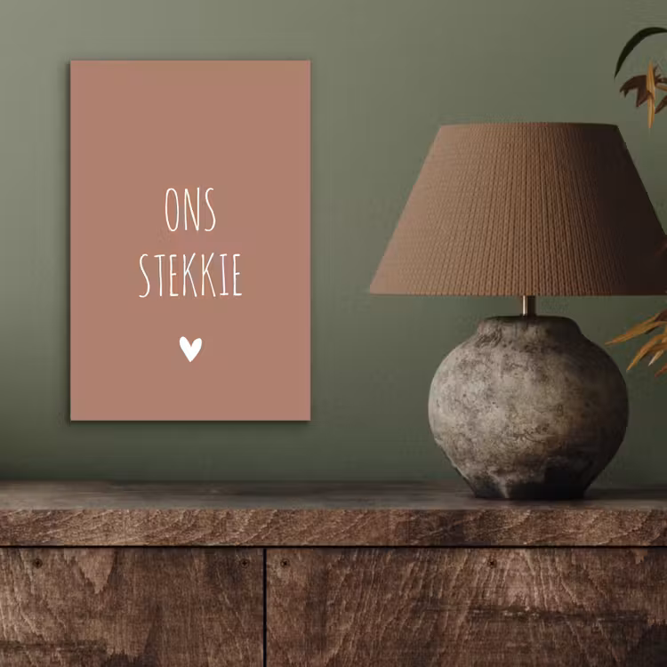 Quotes - Ons stekkie - Spreuken aluminium wit klein -sfeer2