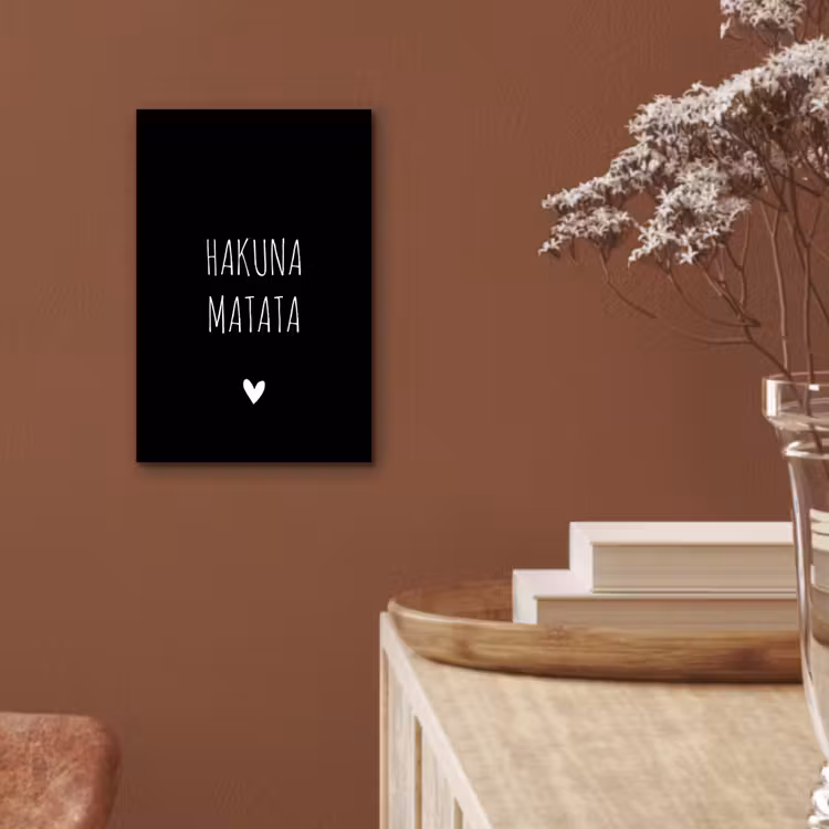 Quotes - Spreuken - Hakuna matata aluminium wit klein -sfeer4