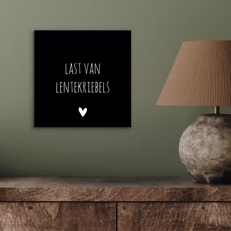 Quotes - Spreuken - Lentekriebels aluminium wit klein -sfeer2