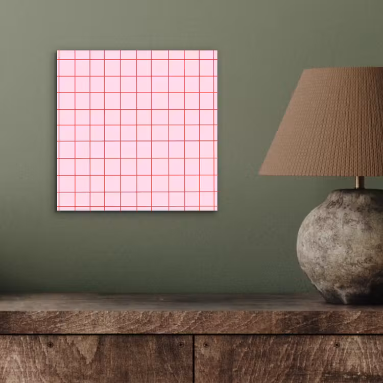 Raster - Patroon - Roze aluminium wit klein 46 -sfeer2