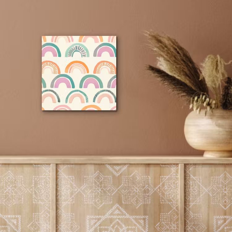 Regenboog - Pastel - Patroon aluminium wit klein -sfeer4