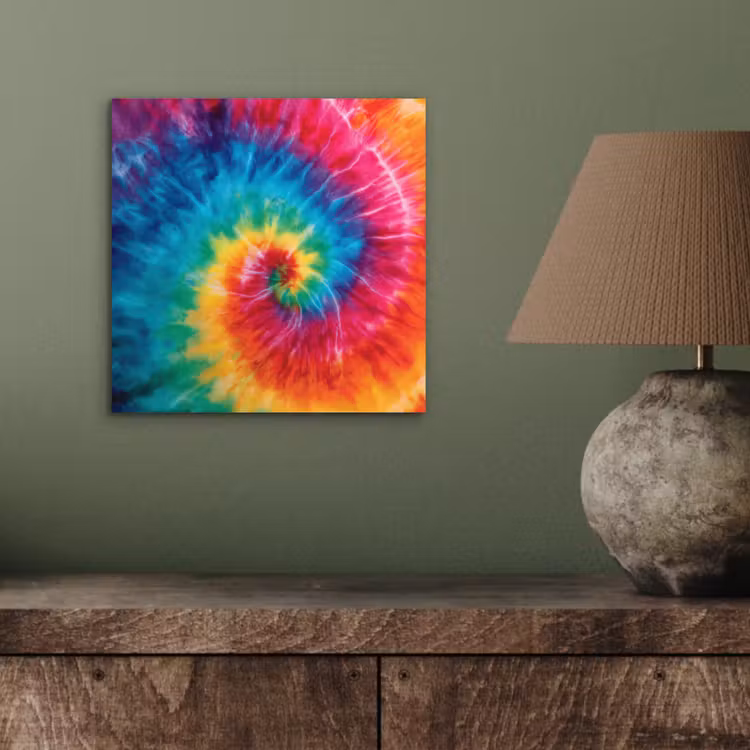 Regenboog - Tie dye - Kleurrijk - Blauw aluminium wit klein -sfeer2