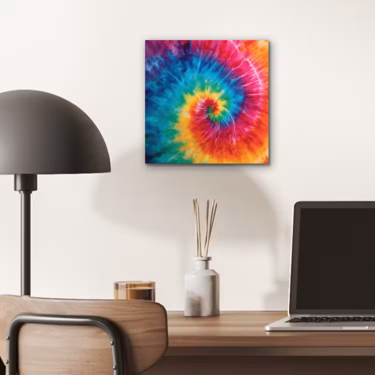 Regenboog - Tie dye - Kleurrijk - Blauw aluminium wit klein -sfeer5
