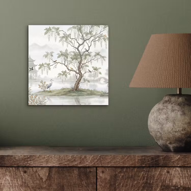 Reiger - Landschap - Groen aluminium wit klein -sfeer2