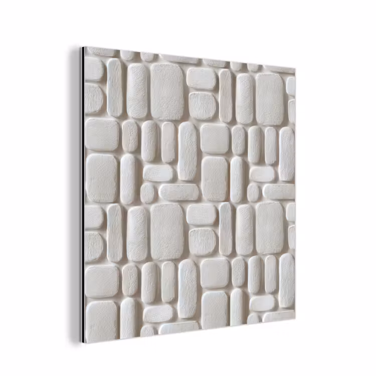 Reliëf - Structuur - Wit aluminium wit klein 46 -3d