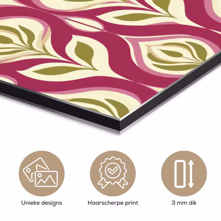 Retro - Floraal - Paars aluminium wit klein 46 -closeup_NL