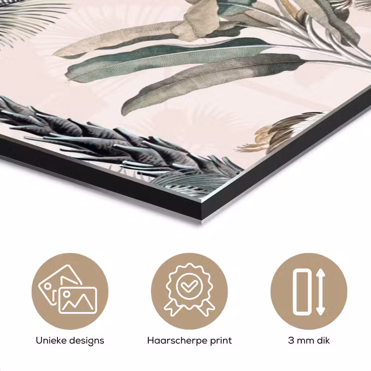 Retro - Jungle - Natuur - Dieren aluminium wit klein -closeup_NL