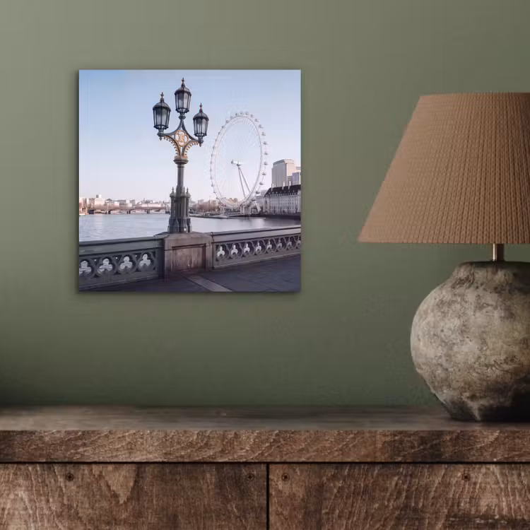 Reuzenrad - Londen - Stad - Architectuur - Brug aluminium wit klein -sfeer2