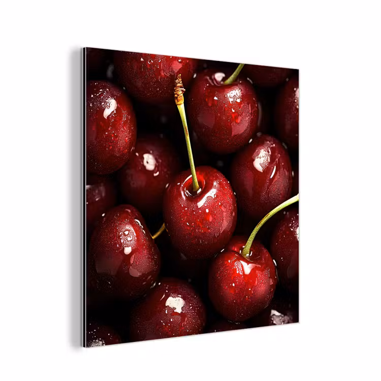 Rood - Fruit - Kersen aluminium wit klein -3d