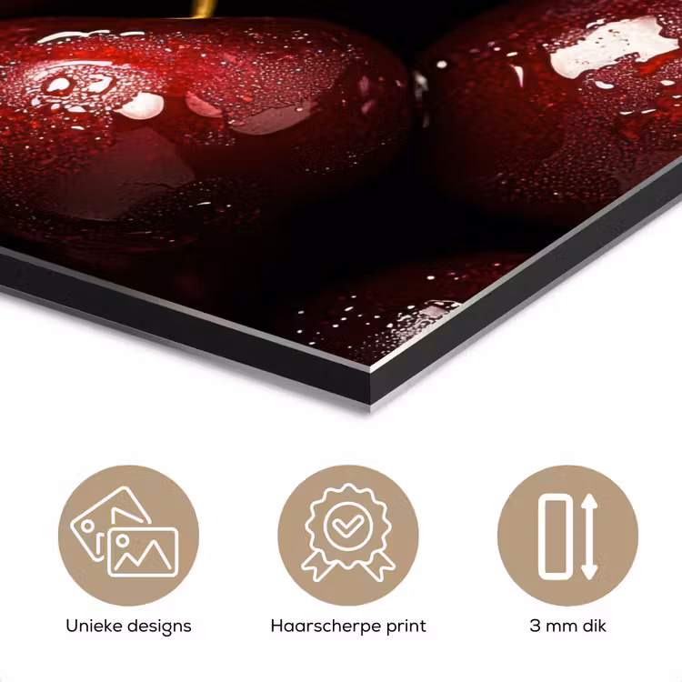Rood - Fruit - Kersen aluminium wit klein -closeup_NL