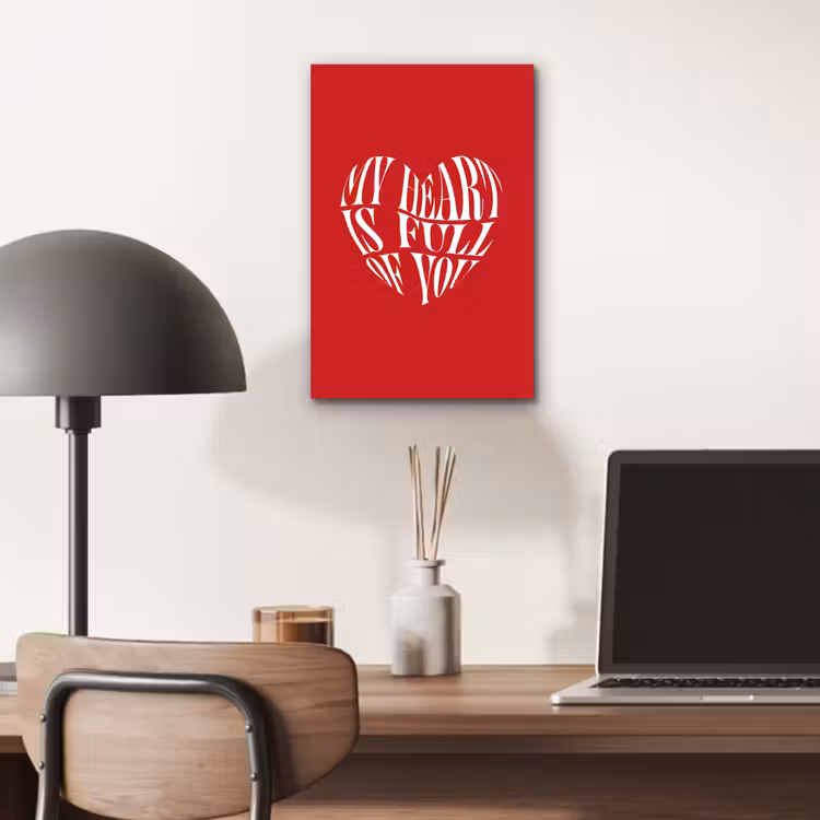 Rood - Hart- Tekst - Valentijn aluminium wit klein -sfeer5