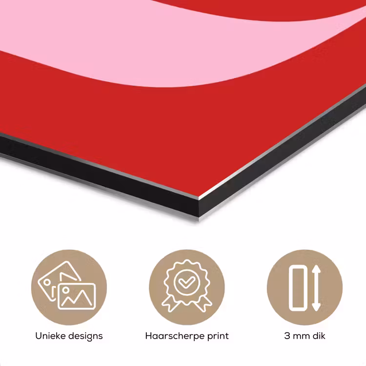 Rood - Love - Valentijn - Roze aluminium wit klein -closeup_NL