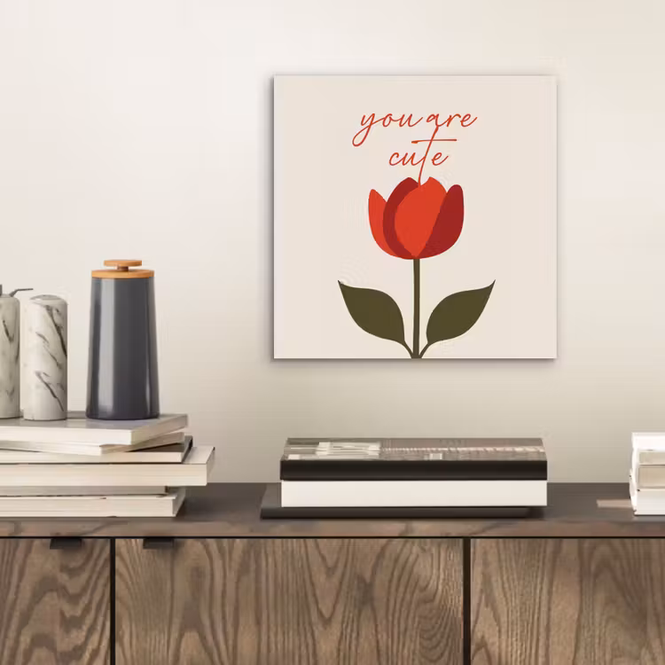 Roos - Rood - Bloem - Valentijn aluminium wit klein -sfeer1