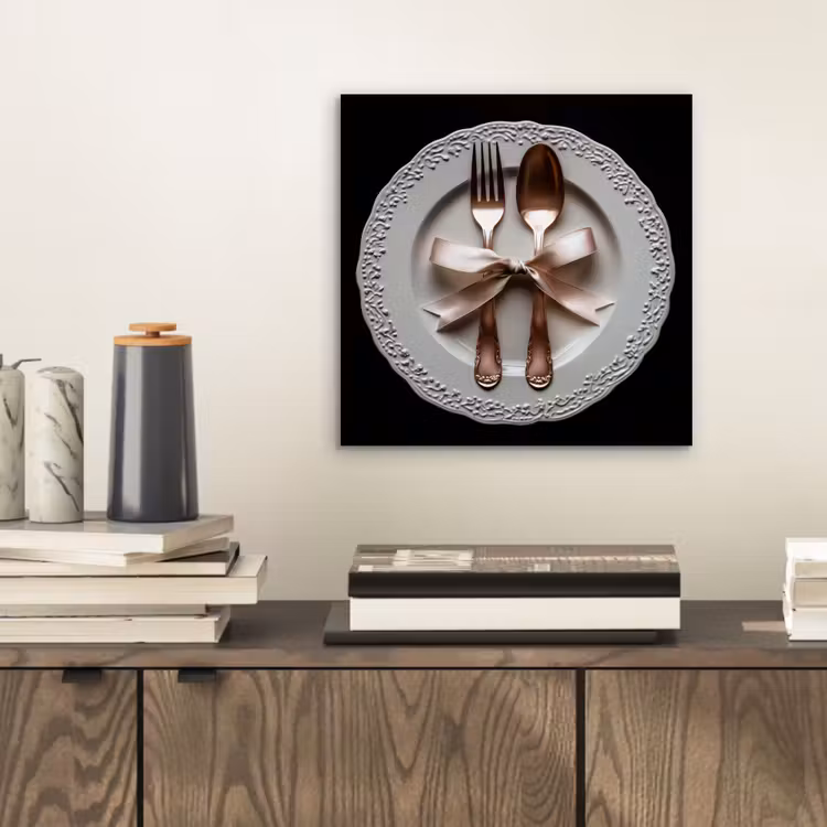 Rose - Strik - Bestek aluminium wit klein -sfeer1