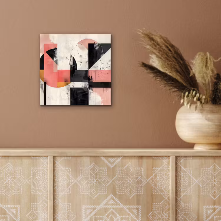 Roze - Abstract - Aesthetic - Modern - Vormen aluminium wit klein -sfeer4