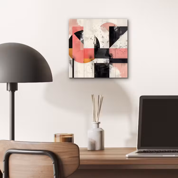 Roze - Abstract - Aesthetic - Modern - Vormen aluminium wit klein -sfeer5