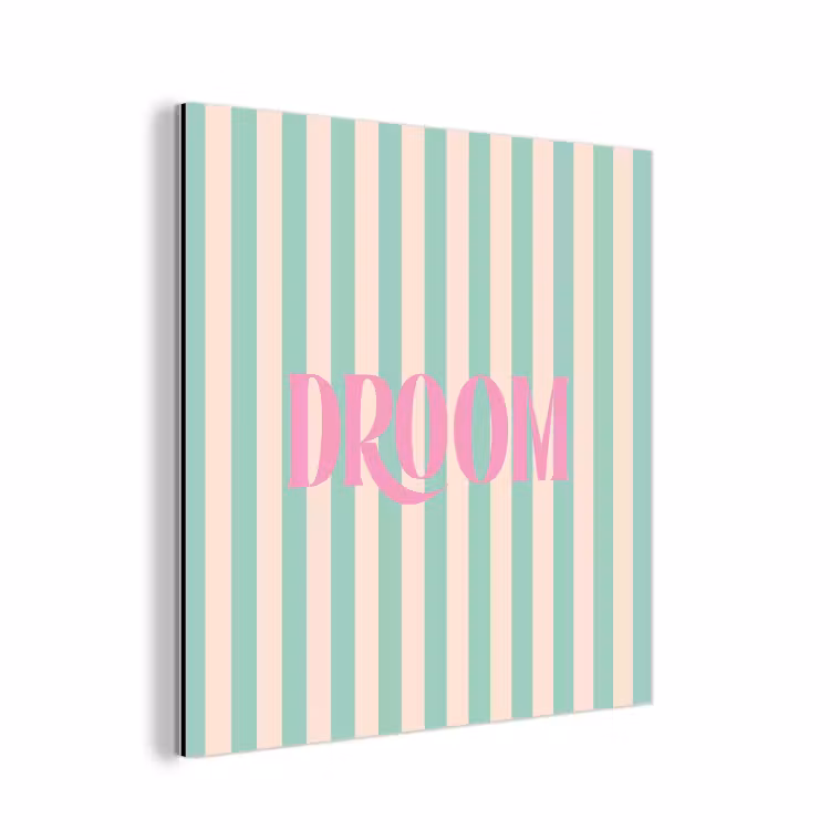 Roze - Groen - Strepen - Droom aluminium wit klein -3d