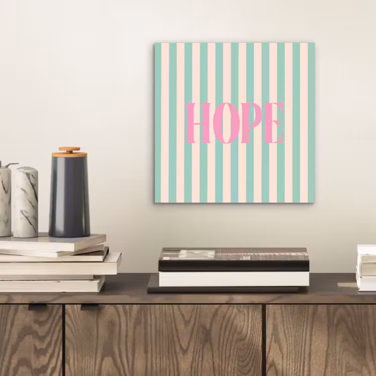 Roze - Groen - Strepen - Hope aluminium wit klein -sfeer1
