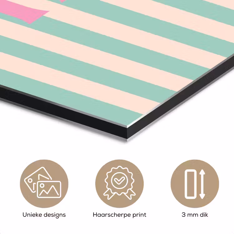 Roze - Groen - Strepen - Hope aluminium wit klein -closeup_NL