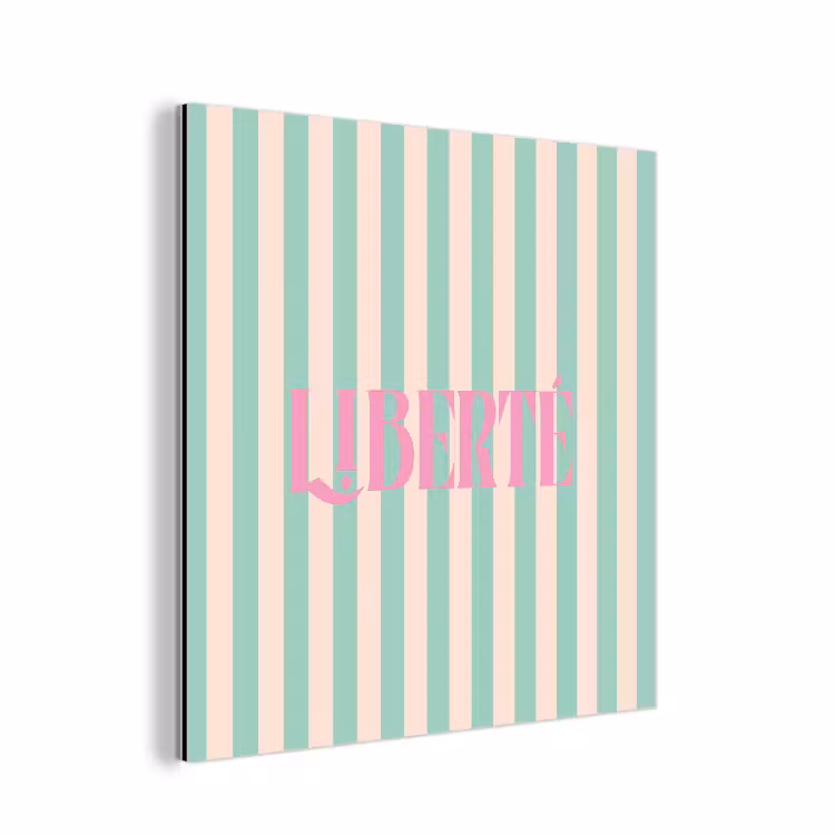 Roze - Groen - Strepen - Liberté aluminium wit klein -3d