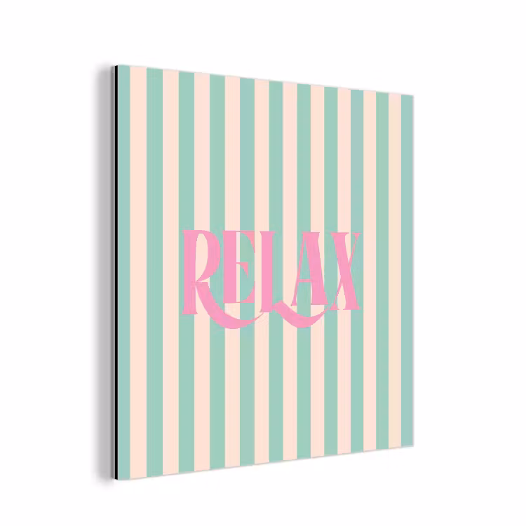 Roze - Groen - Strepen - Relax aluminium wit klein -3d