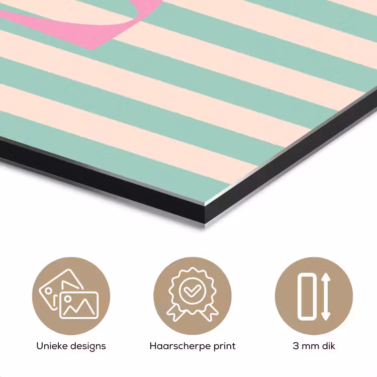 Roze - Groen - Strepen - Sol aluminium wit klein -closeup_NL