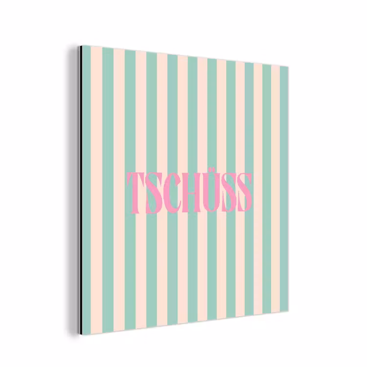 Roze - Groen - Strepen - Tschüss aluminium wit klein -3d