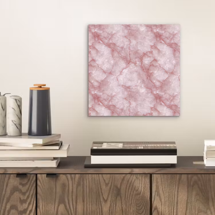 Roze - Kwartsmarmer - Aders aluminium wit klein 46 -sfeer1