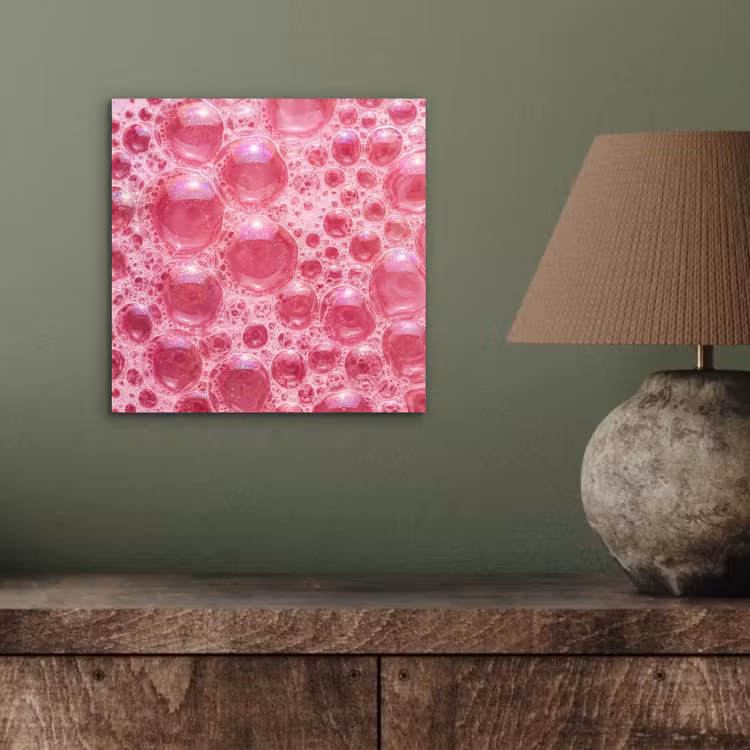 Roze - Schuim - Bubbels aluminium wit klein -sfeer2